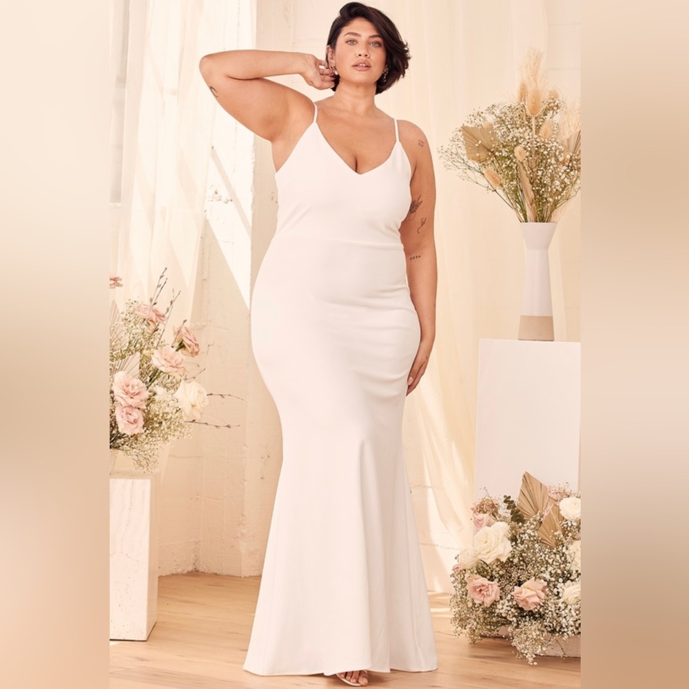 Lulus Infinate Glory White Maxi Wedding Dress